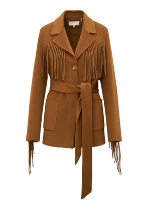 LoveShackFancy Maebella Fringed Wool Blazer - Moda Operandi