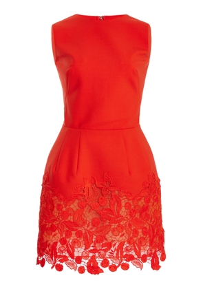 Oscar de la Renta Floral Guipure Mini Dress - Moda Operandi