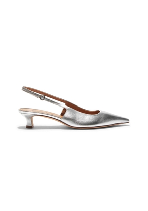 Aeyde Catrina Metallic Leather Slingback Pumps - Moda Operandi
