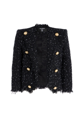 Balmain Polka-Dot Tweed Spencer Jacket - Moda Operandi