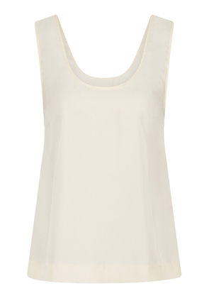 St. Agni Scoop-Neck Silk-Twill Top - Moda Operandi