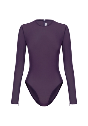 Alex Perry Long-Sleeve Power Mesh Bodysuit - Moda Operandi