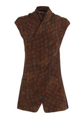 Cortana Cassiopea Printed Sleeveless Wrap Top - Moda Operandi
