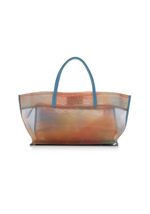 STAUD Christos Mini Printed-Mesh Tote Bag - Moda Operandi