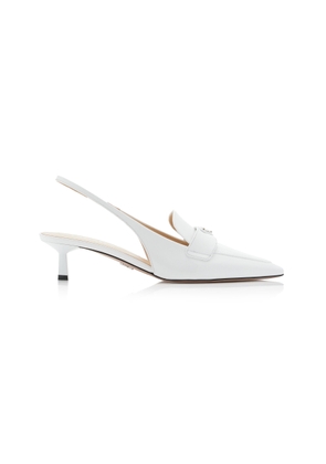 Prada Leather Slingback Loafer Pumps - Moda Operandi