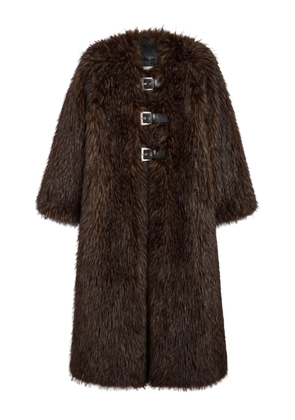 Apparis Nolwen Fox Faux Fur Maxi Coat - Moda Operandi