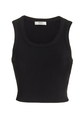 Agolde Poppy Cotton-Blend Cropped Tank Top - Moda Operandi
