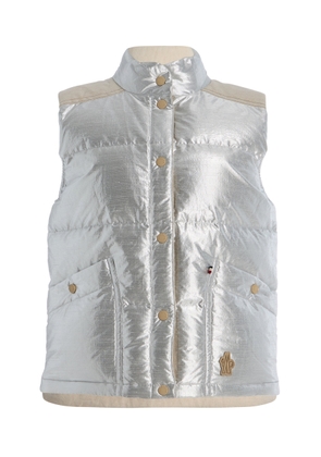Moncler Grenoble Pinchot Lamé Down Vest - Moda Operandi