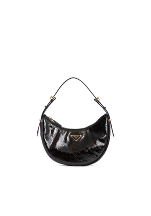 Arqué naplak patent leather shoulder bag