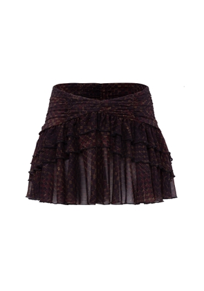 SIEDRÉS Kaia Ruffled Mini Skirt - Moda Operandi