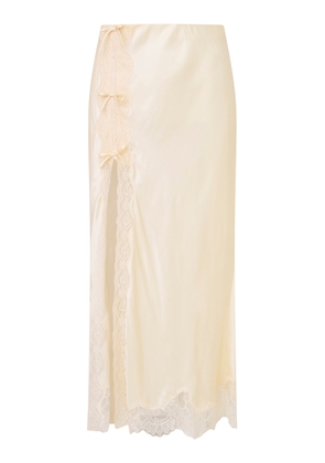 LoveShackFancy Calder Silk-Blend Midi Skirt - Moda Operandi