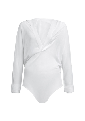 ALAÏA Hooded Knit Bodysuit - Moda Operandi