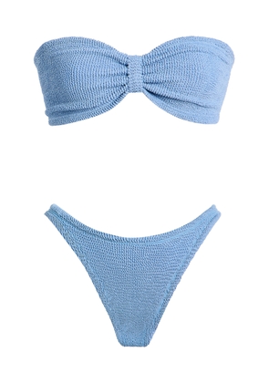 Hunza G Jean Seersucker Strapless Bikini - Moda Operandi