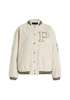 Prada Oversized Mohair-Wool Varsity Jacket - Moda Operandi