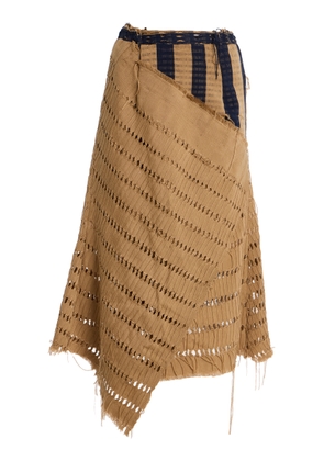 Busayo Nike Asymmetrical Openwork Cotton Skirt - Moda Operandi