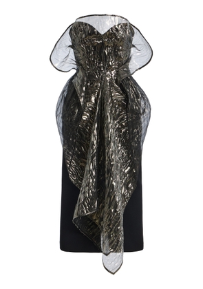 Maticevski De La Cruz Silk-Detailed Crepe Midi Dress - Moda Operandi