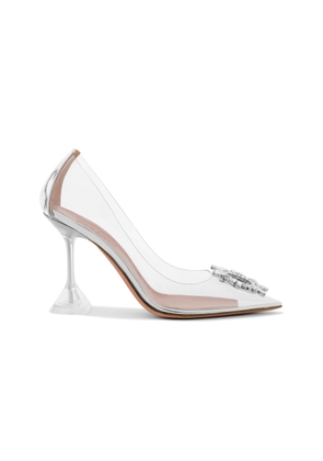 Amina Muaddi Begum Crystal-Embellished PVC Pumps - Moda Operandi