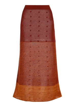 ESCVDO Exclusive Ofrenda Paneled Cotton Knit Maxi Skirt - Moda Operandi