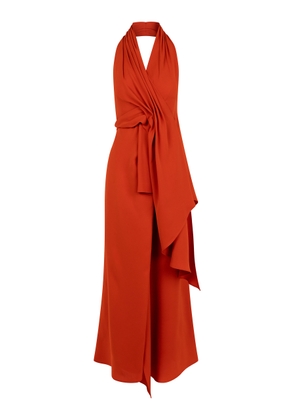 Heirlome Barbara Layered Silk Maxi Halter Dress - Moda Operandi