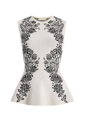 Ulla Johnson Vanna Jacquard-Knit Peplum Top - Moda Operandi