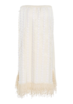 Diotima Coverley Embellished Silk Twill Midi Skirt - Moda Operandi