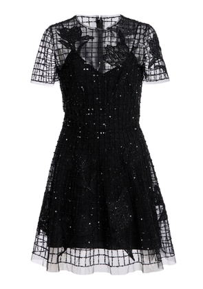 Carolina Herrera Embellished Sheer Mini Dress - Moda Operandi