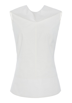 Brandon Maxwell The Bowie Draped Cotton Poplin Top - Moda Operandi