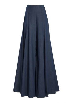 Carolina Herrera Cotton Chambray Palazzo Pants - Moda Operandi