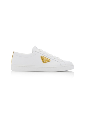 Prada Logo-Detailed Leather Low-Top Sneakers - Moda Operandi
