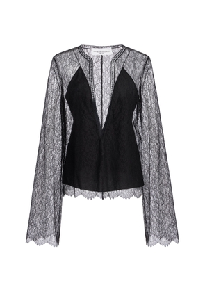 Brandon Maxwell The Eloise Chantilly Lace Top - Moda Operandi