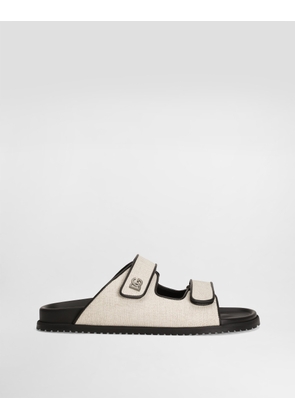 Dolce & Gabbana Salt&pepper Fabric Sandal - Man Sandals And Slides Multicolor 43
