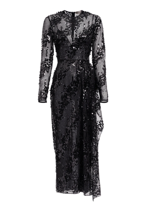Elie Saab Sequined Midi Dress - Moda Operandi