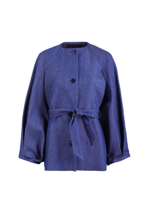 Martin Grant Balloon-Sleeve Stretch-Cotton Jacket - Moda Operandi