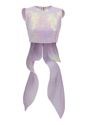 Maticevski Substance Sequined Crop Top - Moda Operandi