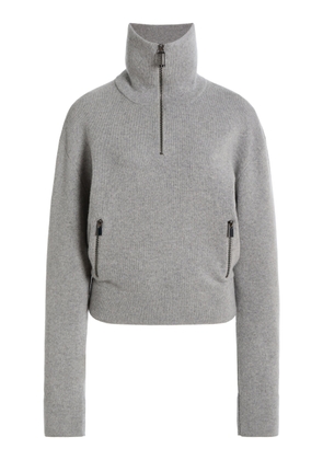 Victoria Beckham Half Zip Milano Cashmere Sweater - Moda Operandi