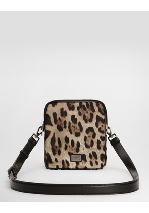 Dolce & Gabbana Leopard-print Nylon Bag - Man Backpacks And Fanny Packs Animal Print Onesize