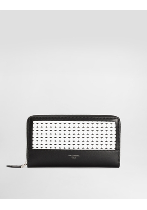 Dolce & Gabbana Woven Plongé Calfskin Wallet - Man Wallets And Small Leather Goods Multi-colored Onesize