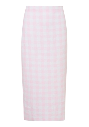 LoveShackFancy Biselle Linen Pencil Skirt - Moda Operandi