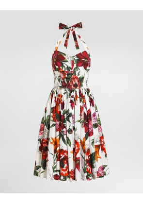 Dolce & Gabbana Flower-print Poplin Dress - Woman Dresses Print 40