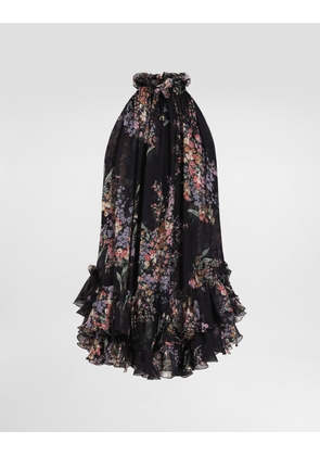 Dolce & Gabbana Flower Bouquets-print Chiffon Dress - Woman Dresses Multicolor 38