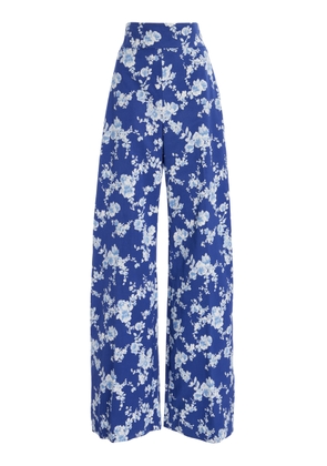 Carolina Herrera Stretch-Cotton Wide-Leg Pants - Moda Operandi
