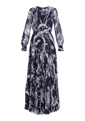 Erdem Printed Long-Sleeve Gown - Moda Operandi