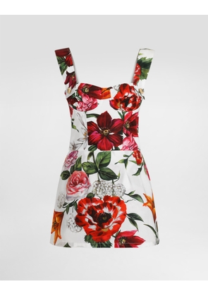 Dolce & Gabbana Flower-print Poplin Top - Woman Shirts And Tops Print 42