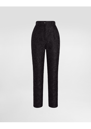 Dolce & Gabbana Tailored Quilted Floral Jacquard Pants - Woman Pants And Shorts Black 40