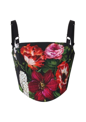 Dolce & Gabbana Floral-Printed Rayon Corset Top  - Moda Operandi
