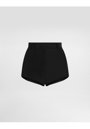Dolce & Gabbana Wool Gabardine Shorts - Woman Pants And Shorts Black 42