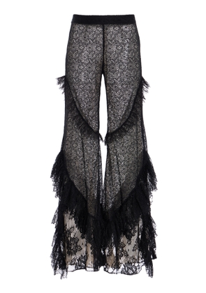 FRANÇOISE Exclusive Carine Ruffled Lace Flared Pants - Moda Operandi
