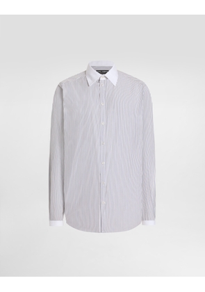 Dolce & Gabbana Striped Poplin Martini Shirt - Man Shirts Multicolor 43