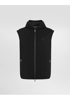 Dolce & Gabbana Technical Fabric Vest With Hood - Man Coats And Jackets Black 52