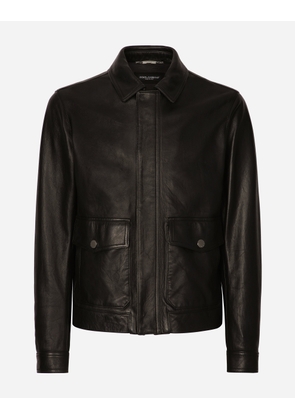 Dolce & Gabbana Leather Jacket - Man Coats And Jackets Black Leather 50